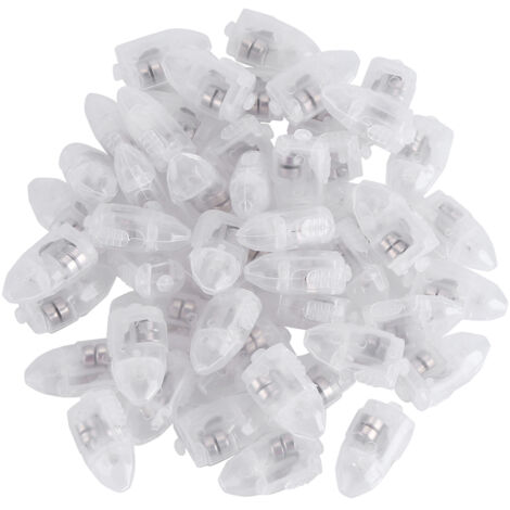 1 Set/50Pcs Guirlande Lumineuse LED Étanche pour Décoration de Fête, Mariage, Ballon Lanterne Papier Multicolore
