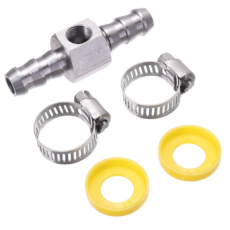 1 Set Auto T-fitting Adapter Anschluss Edelstahl Für Kraftstoff Manometer Sensor 3/8 zoll T-Fitting adapter mit Schellen | 04537371553881 1 Set Auto T-fitting Adapter Anschluss Edelstahl Für Kraftstoff Manometer Sensor 3/8 zoll T-Fitting adapter mit Schellen | 04537371553881