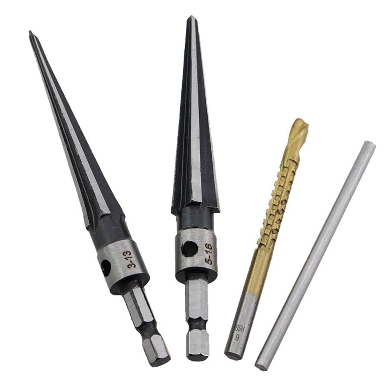 Image of 1 Set Carbon Stahl Kegel Reibahle von Vier Sechskantschaft Holzbearbeitung