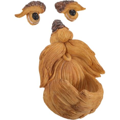 1 Set Faccia di albero Ornamento per mangiatoia per uccelli Bagliore al buio Faccia di albero Facce di arte dell'albero Mangiatoie per scoiattoli per esterni Stravagante Unica Resina di Anziano