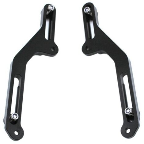 1 Set. Farbe: Silber. Material: Metall. Motorrad-Windschutzscheibenhalterung, Windschutzscheiben-Einstellhalterung.