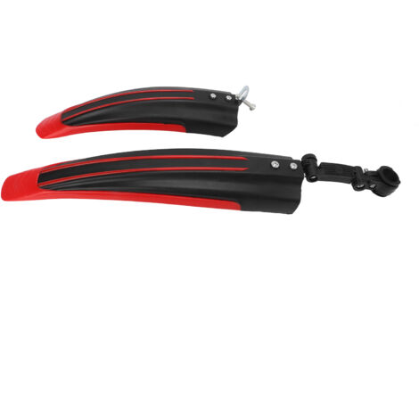 1 Set Garde-Boue Vélo Avant Arrière Renforcé Élargi pour VTT Route Rouge