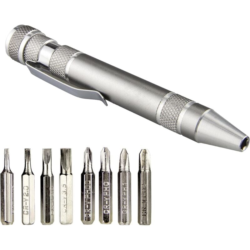 Image of 1 Set Mini-Schraubendreher, kleine Schraubendreher, magnetisches Reparaturwerkzeug, silber