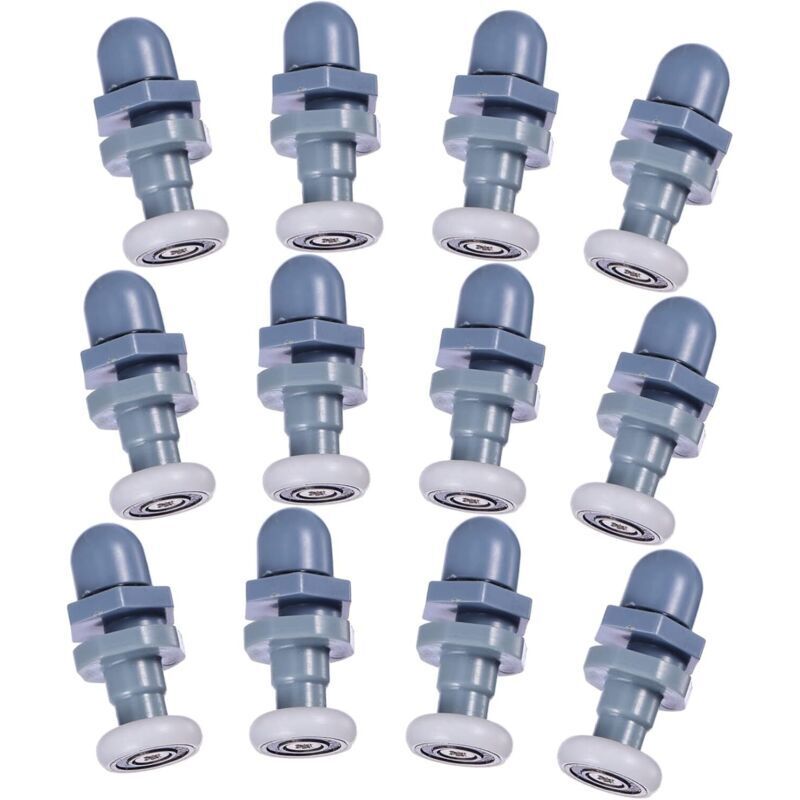 1 set of replacement pulleys, bathroom accessories, nylon door wheels, 12 pieces