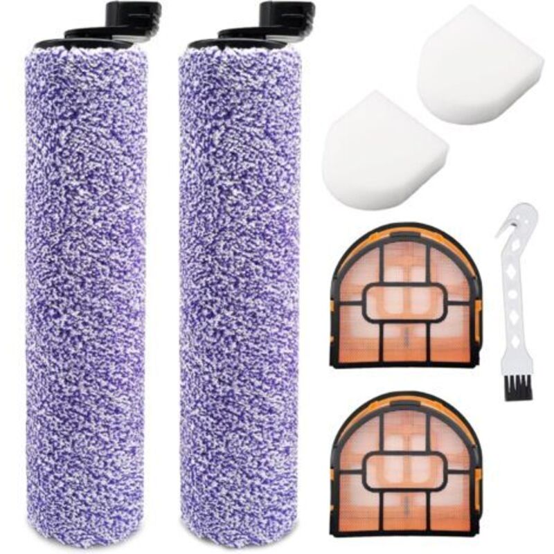 1 set of vacuum cleaner accessories, Shark floor brush accessories, suitable for AW201 WD201 WD101 WD100 vacuum cleaner accessories (2 roller brush +