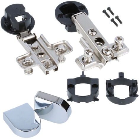 1 Set Topfbänder Glastürscharniere 26mm Topf Vitrinenscharnier Eckanschlag Oval