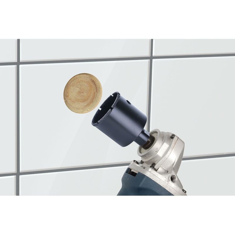

Wolfcraft - 1 sierra de corona Diamant Ceramic para amoladora angular, rosca M 14 45 mm Ø 20 mm