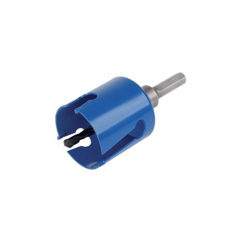 

Wolfcraft 3879000 - Sierra de corona universal, completo con vástago hexagonal y broca de centrado CT, profundidad de corte 60 mm, diámetro de 50 mm
