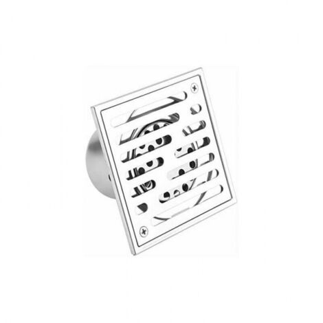 1 siphon de douche en acier inoxydable argenté 110 x 110 mm, siphon de sol de salle de bain de gros calibre, grille de drainage, siphon de douche pour cuisine, salle de bain (110 x 110 mm)