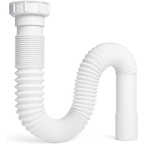 1 Siphon lavabo, Sortie 32/40 mm, Entrée 1-1/4 ou 1-1/2 pouce, Adaptateur inclus, Cuisine et salle de bain