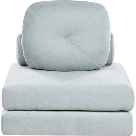 1-Sitzer Schlafsofa OLDEN Stoff Hellblau
