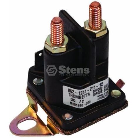 1 - Solénoïde De Démarreur - Accessoire De Tondeuse - Compatible Husqvarna 532 19 25-07 - 12 V Double Pôle Pour Jardin Et Pelouse - Noir