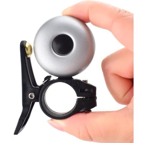 1 Sonnette De Vlo Cloche Vtt Vlo De Route Klaxon Forte Vintage Bell Avertisseur Pour Guidon De 21  23 Mm Argent