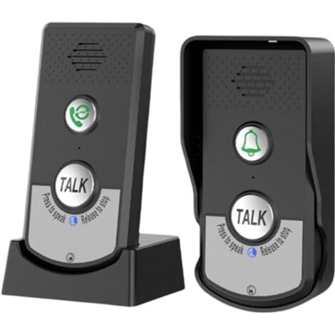 1 Sonnette sans fil, portée 1000 m, interphone bidirectionnel, étanche, batterie 2000 mAh, pour maison villa