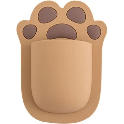 1 soporte de silicona con dibujos animados para cepillos de dientes, organizador de pared para herramientas de baño en casa.