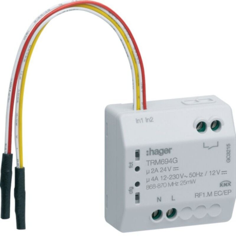 Hager - TRM694G Module 1 sortie ldp plus 2E knx radio