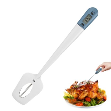 1 Spatule Thermomètre Cuisine LCD Précision Sonde Acier Inox Pour Pâtisserie Friture Grillade
