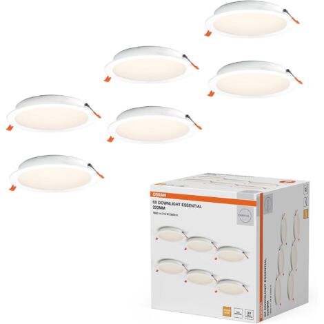 1 spot encastré led, 220 mm, blanc, 18 w, 3000 k, boîtier pp, ip20, intérieur
