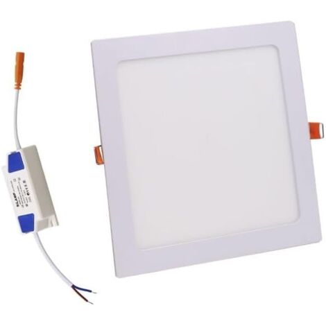 1 Spot LED Carré Extra-Plat 12W CCT 3000K 4000K 6000K IP44 Pour Faux Plafond