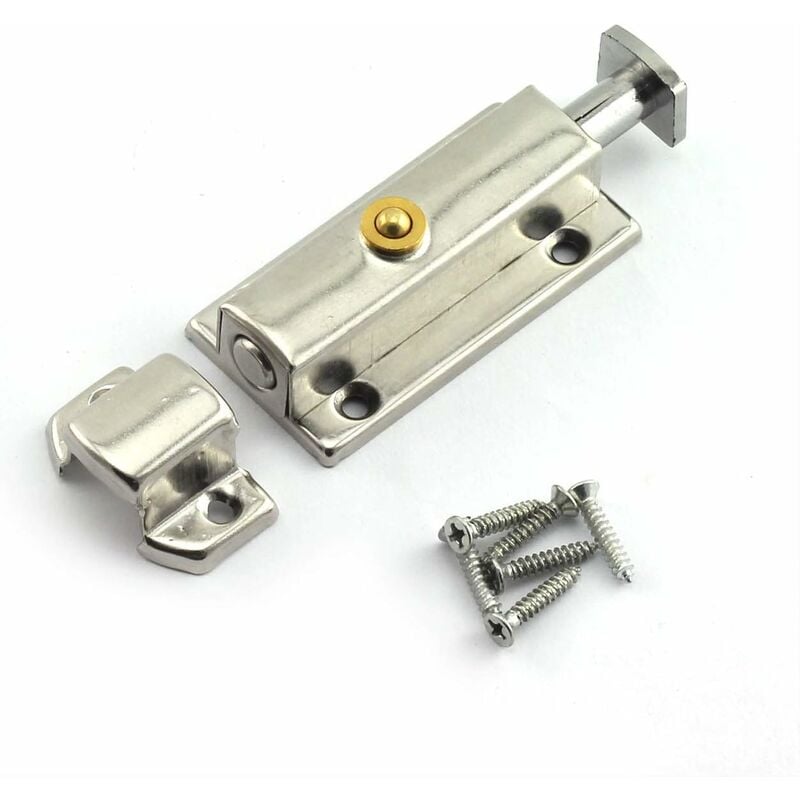 1 Stück 3-Zoll-Automatik-Federverriegelung Edelstahl Home Push-Button Type Door Bolt | 08327139786097