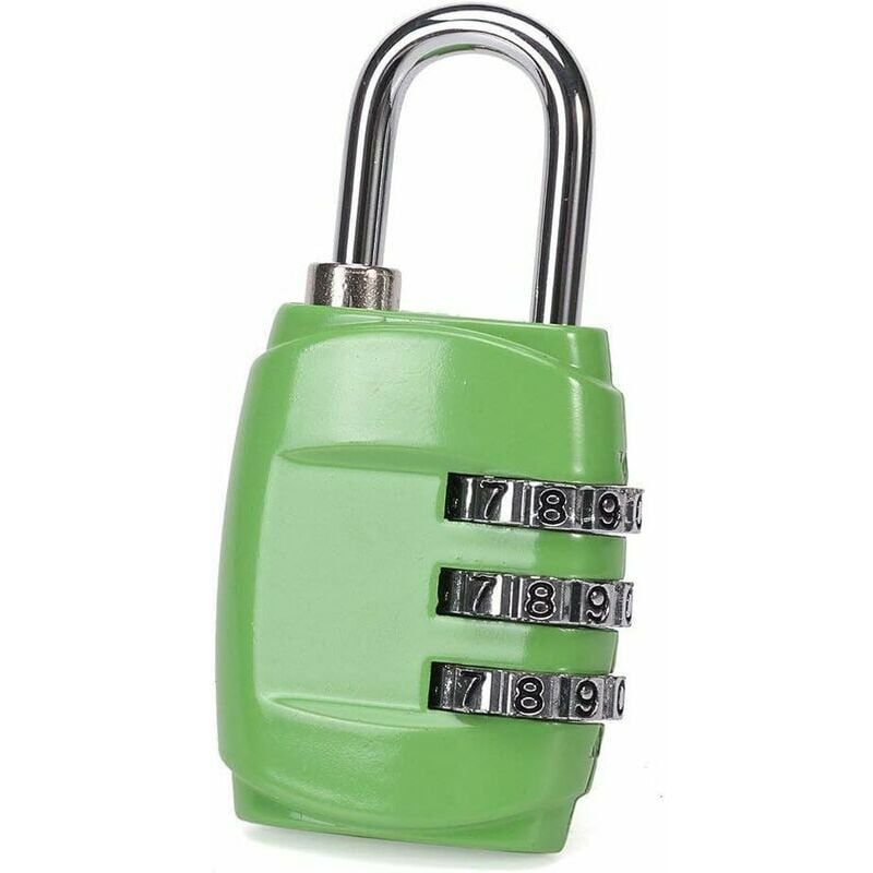 1 Stück digitales Vorhängeschloss mit 3 Zahlenkombinationen, geeignet für Gepäcktasche, Schule, Fitnessstudio, Schließfächer, Aktenschränke (grün), | 07007910182836 1 Stück digitales Vorhängeschloss mit 3 Zahlenkombinationen, geeignet für Gepäcktasche, Schule, Fitnessstudio, Schließfächer, Aktenschränke (grün), | 07007910182836