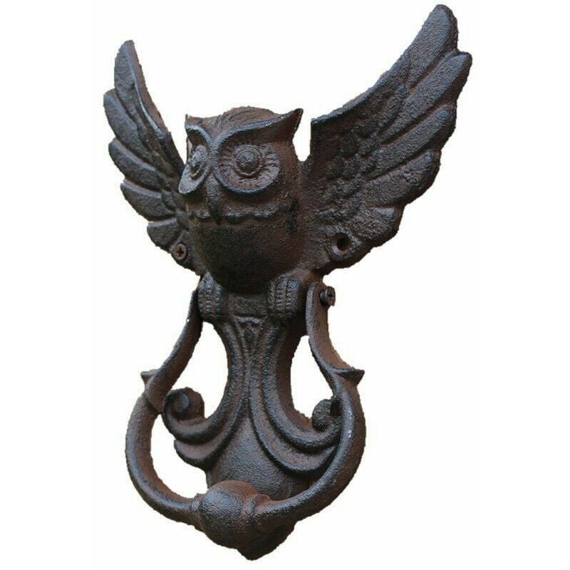 1 Stück Eulenklopfer, Türgriff aus Gusseisen im Antik-Stil, Gusseisen-Klopfer im Eulen-Design (Braun) – 17,7 x 4,5 x 22,5 cm | 07634066191889 1 Stück Eulenklopfer, Türgriff aus Gusseisen im Antik-Stil, Gusseisen-Klopfer im Eulen-Design (Braun) – 17,7 x 4,5 x 22,5 cm | 07634066191889