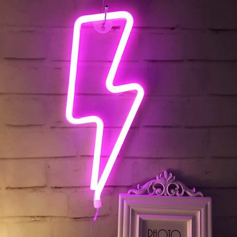 1 Stück Lightning led dekorative Neonlichter, Halloween, Thanksgiving, Weihnachten, Wanddekoration, Geburtstagsfeier, Wohnzimmer, Hochzeitsdekoration | 07634066121688