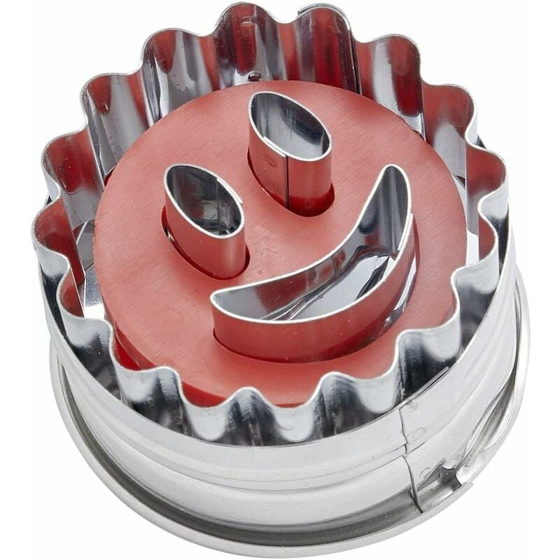 1 Stück Linzer-Ausstecher mit Smiley-Design Edelstahl Silber 5 x 5 x 3,5 cm,- 13Drei | 05460000979884 1 Stück Linzer-Ausstecher mit Smiley-Design Edelstahl Silber 5 x 5 x 3,5 cm,- 13Drei | 05460000979884