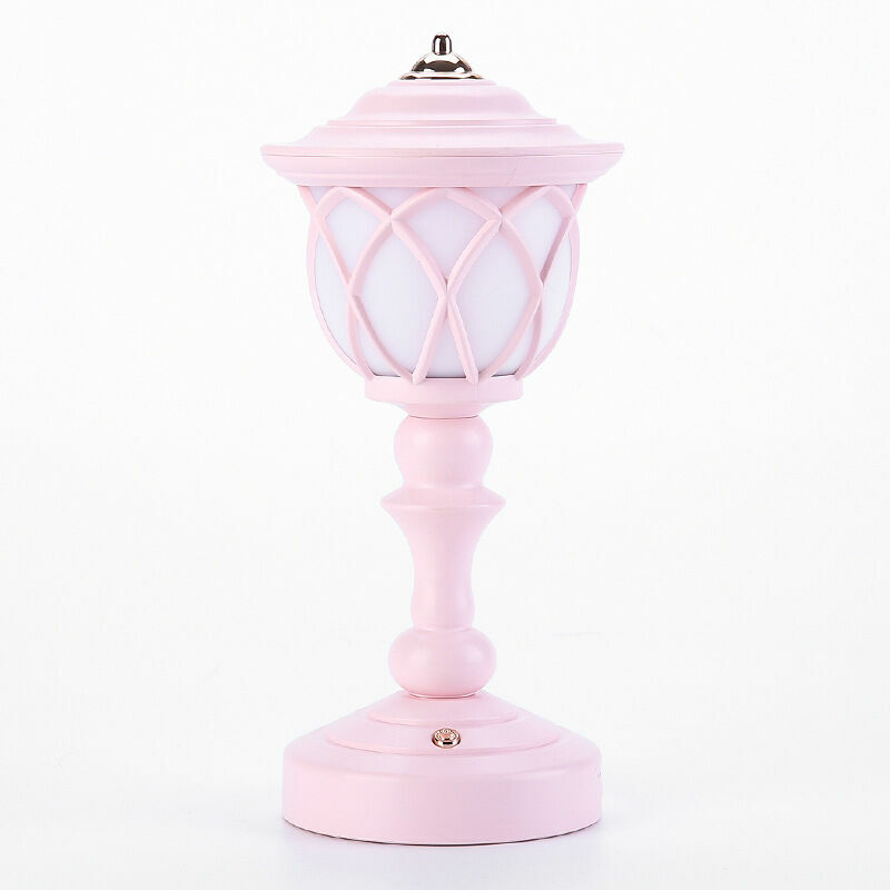 1 Stück Mesh Retro Nachtlicht Ins Nettes Schönes Mädchen Romantisches Schlafzimmer Wiederaufladbare Lampe Nordischen Stil Mini USB Lampe (Rosa) | 07634066122425