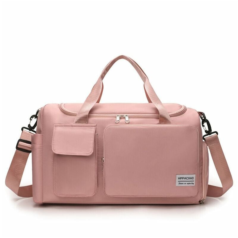 1 Stück Reisetasche, Reisetasche, große Kapazität, tragbar, faltbar, leicht, wasserdicht, Wochenend-Sporttasche, Rosa | 07634066182641