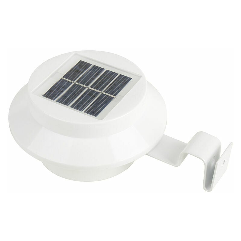 1 Stück Solardachrinnenleuchten, Solarleuchten für den Außenbereich mit verstellbarer Halterung, für Zaun, Garten, Wand, Hof (weißes, weißes Licht) | 07634066020080