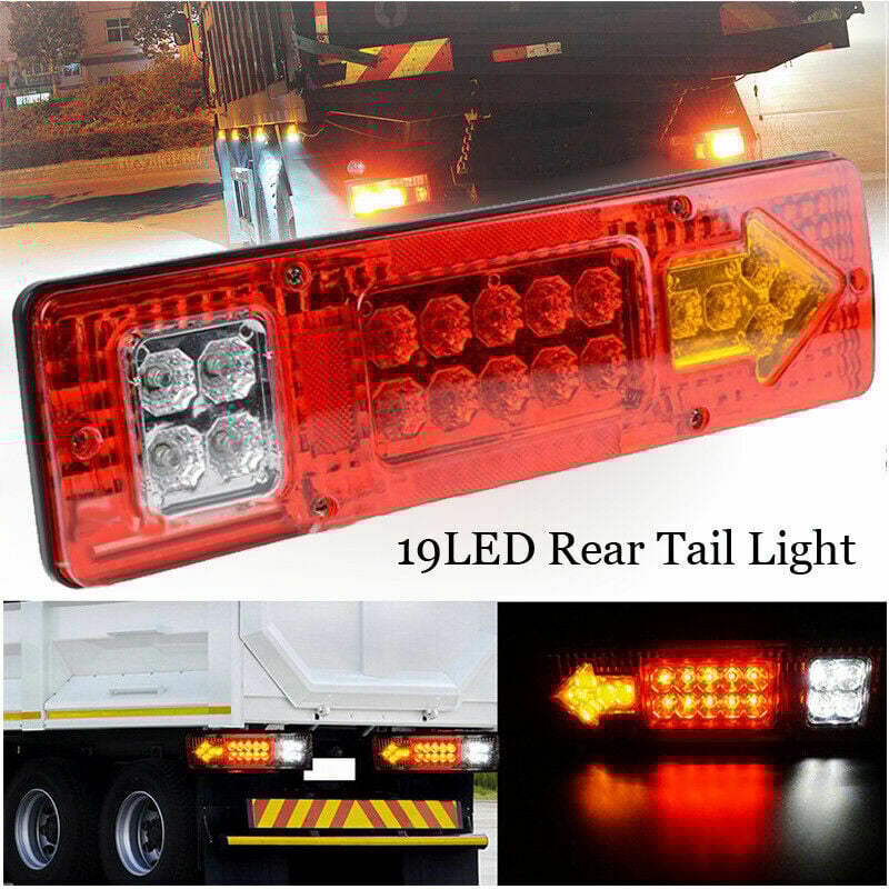 1 stücke 12 v 19 led Rückleuchten Bremse Blinker Rückfahrscheinwerfer Für Auto Anhänger Lkw | 07634066143840 1 stücke 12 v 19 led Rückleuchten Bremse Blinker Rückfahrscheinwerfer Für Auto Anhänger Lkw | 07634066143840