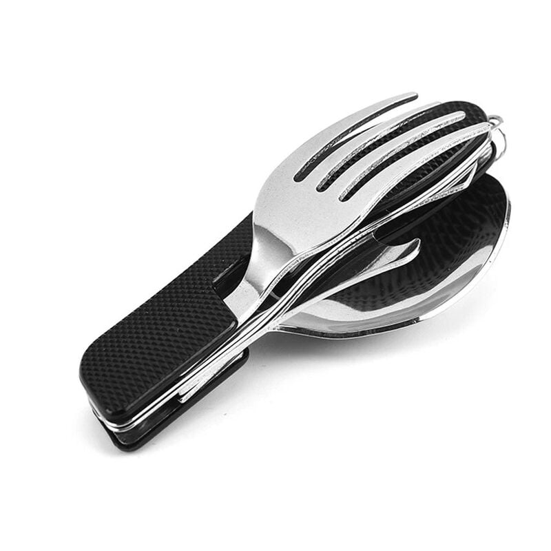 1 stücke tragbare multifunktionale faltbare besteck messer gabel löffel outdoor sportarten camping picknick edelstahl reise tisch fliesen zufällige | 08300021002222