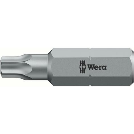 1 Stk. Bit zähhart 1/4" DIN 3126 C6,3 T15x25mm mit Bohrung Wera