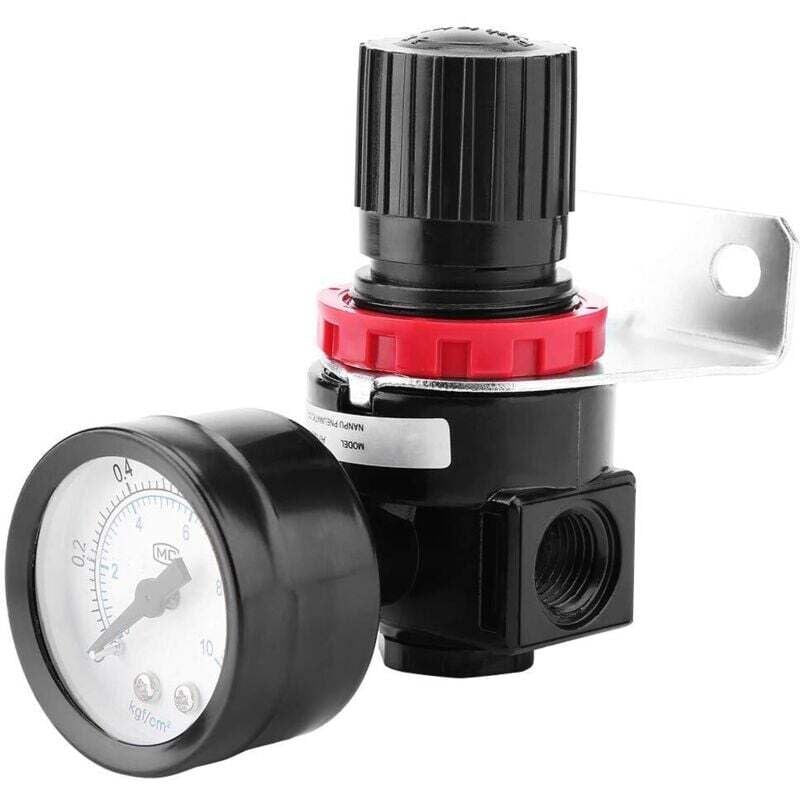 Image of 1 Stück AR2000 G1/4 Luftdruckregler für pneumatisch gesteuerten Kompressor mit Manometer