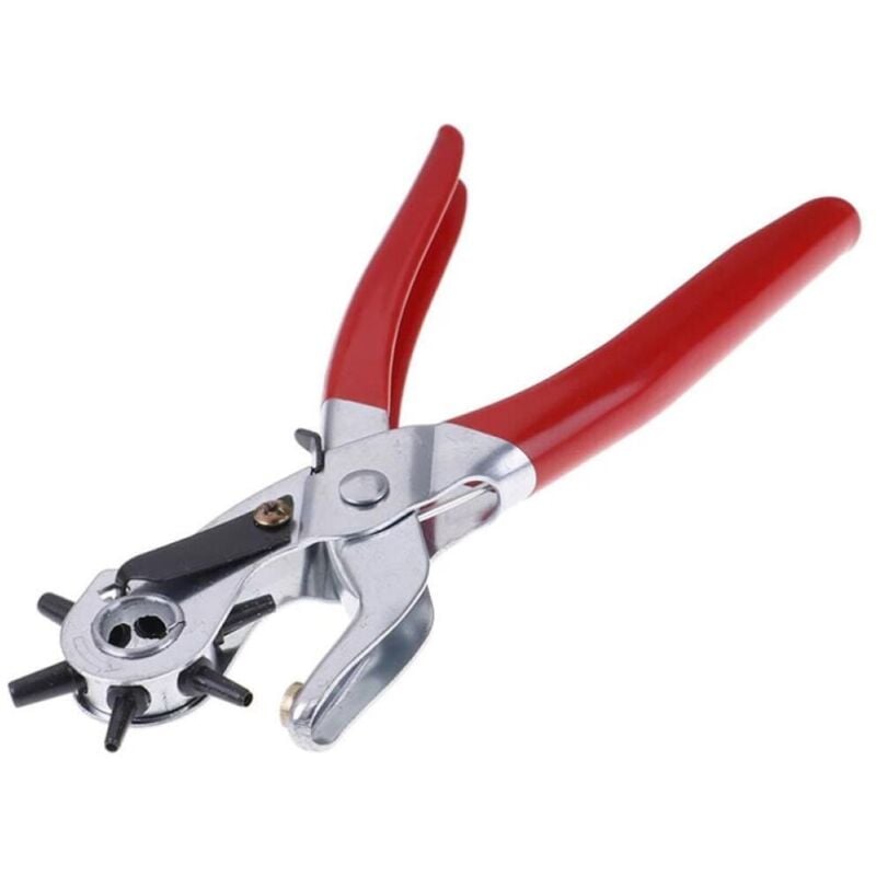 Image of 1 Stück Kreativer Handlocher, Gürtelzange, Lederwerkzeug-Zubehör – (Farbe: Rot, Größe: 9 Zoll)