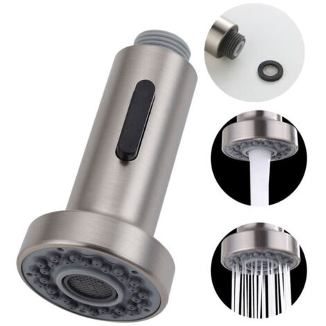 1 Stück 2-Modus-Ersatz-Armaturenkopf für Küchenarmatur, G1/2", gebürstet