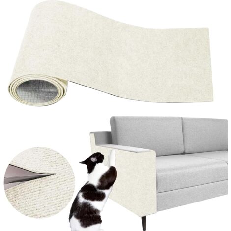 1 stück 30 cm x 30 cm Off-white Klebstoff Katzenkratzmatte Sofa Kratzschutz Katzenkratzmatte