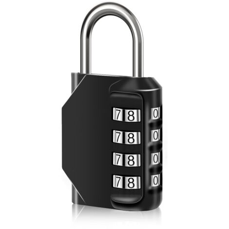 1 Stück 4-stelliges wasserdichtes Zahlenvorhängeschloss mit digitalem Code, Zahlenschloss aus Zinklegierung für Türen, Werkzeugkästen, Schulen, Fitnessstudios, Zäune, Rollschränke