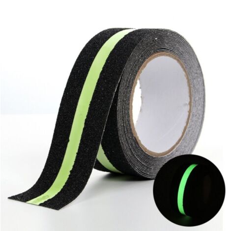 1 Stück 5 m x 5 cm Anti-Rutsch-Klebeband mit Leuchtfolie, im Dunkeln leuchtendes Sicherheitsband für Treppen, Leitern, rutschige Böden