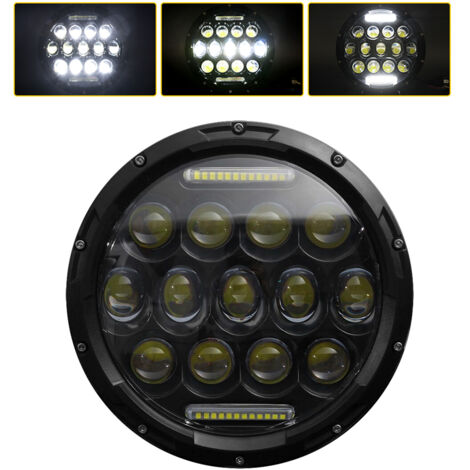 1 Stück 7 Zoll Auto-Motorrad-LED-Scheinwerfer 200W 6000K IP67 wasserdicht DRL/Abblendlicht/Fernlicht.