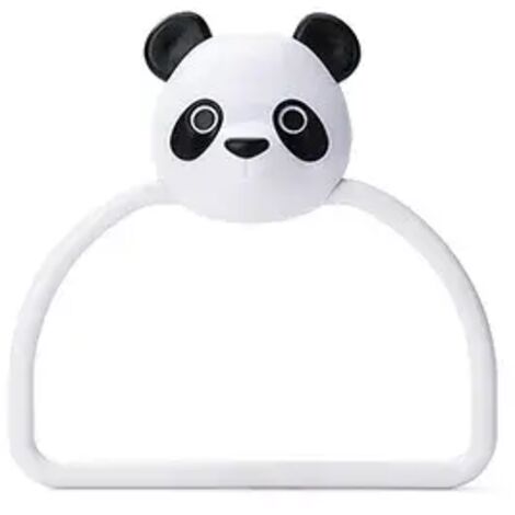 1 Stück ABS-Handtuchhalter mit Cartoon-Tiermotiven, Wandmontage, Badezimmer, Toilette, Kinderhandtuchhalter, Handtuchring für Zuhause und Küche, Panda