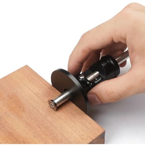 1 Stück Anreißlehre für Holzbearbeitung mit Ersatzmesser, Handwerkzeug aus massivem Metallstab für Schreiner