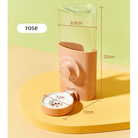 1 Stück automatischer, rosafarbener Wasserspender für Haustiere, Wasserspender für Kaninchen