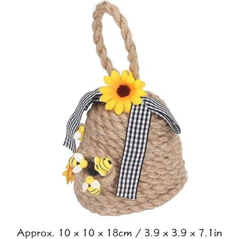 1 Stück Bienenstock-Ornament, Honigbienen-Ornament, kleine Biene, Sonnenblumen-Ornament