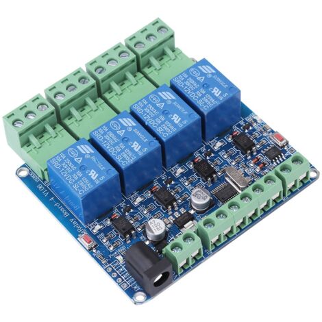1 stück DC 12 V 4 Kanal Relaismodul Relaisplatine Microcontroller Kommunikation mit Optokoppler Schutz STM8S103F3