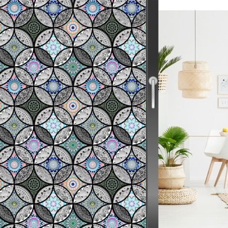 1 Stück dekorative Fensterfolie mit Mandala-Muster
