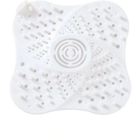1 Stück Duschhaarfänger, Duschhaarfilter mit Saugnapf, Waschbeckensieb, Badewannenstopper, Anti-Haarfilter, Duschablauf, Badewannenfilter für Küchenspüle, Badezimmer, Weiß