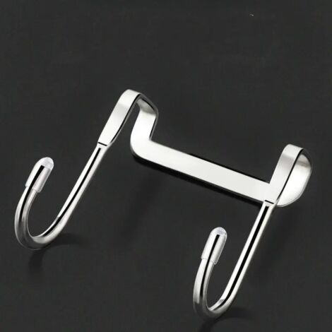 1 Stück Edelstahl-Türhaken in S-Form, kein Bohren, keine Spuren hinterlassen, Kleiderschranktür, Kleiderhaken, Hintertür, Wandhaken