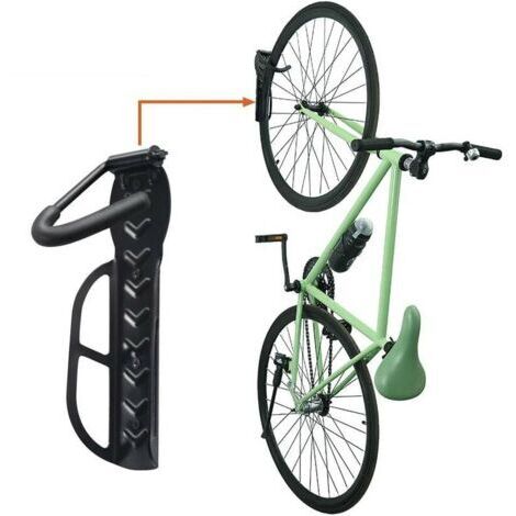 1 Stück Garagen-Fahrradständer, Wandhalterung für Fahrräder, vertikaler Fahrradhaken für den Innenbereich, Ständer für Heimtrainer mit einer Tragkraft von bis zu 30 kg